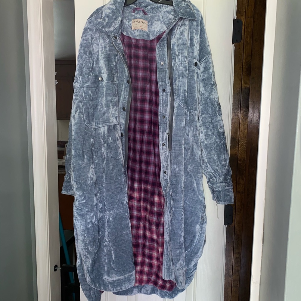 Free People Gray Jacket Sz XL